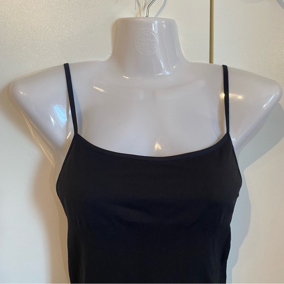 Bebe Black Built in Bra Spaghetti Strap Tank Top Size M/L NWT - Picture 4 of 14